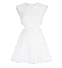 Aje Mirage Organza Cut Out Mini Dress in Ivory Size AU 8 for rent on The Volte - image 5