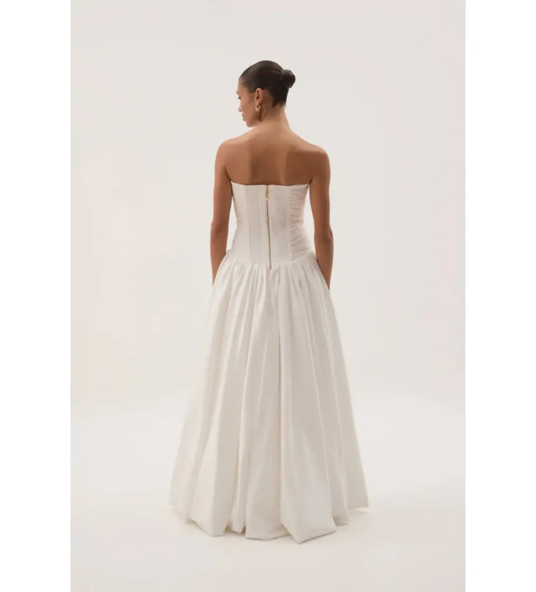 Aje Violette Bubble Hem Maxi Dress Ivory Size AU 12 for rent on The Volte - main image