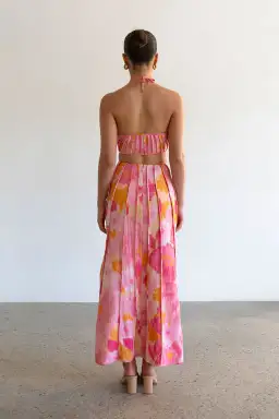 Sabo Skirt Zaco Tallulah Midi Dress Pink Gerbera Size M / AU 10 for rent on The Volte - image 2