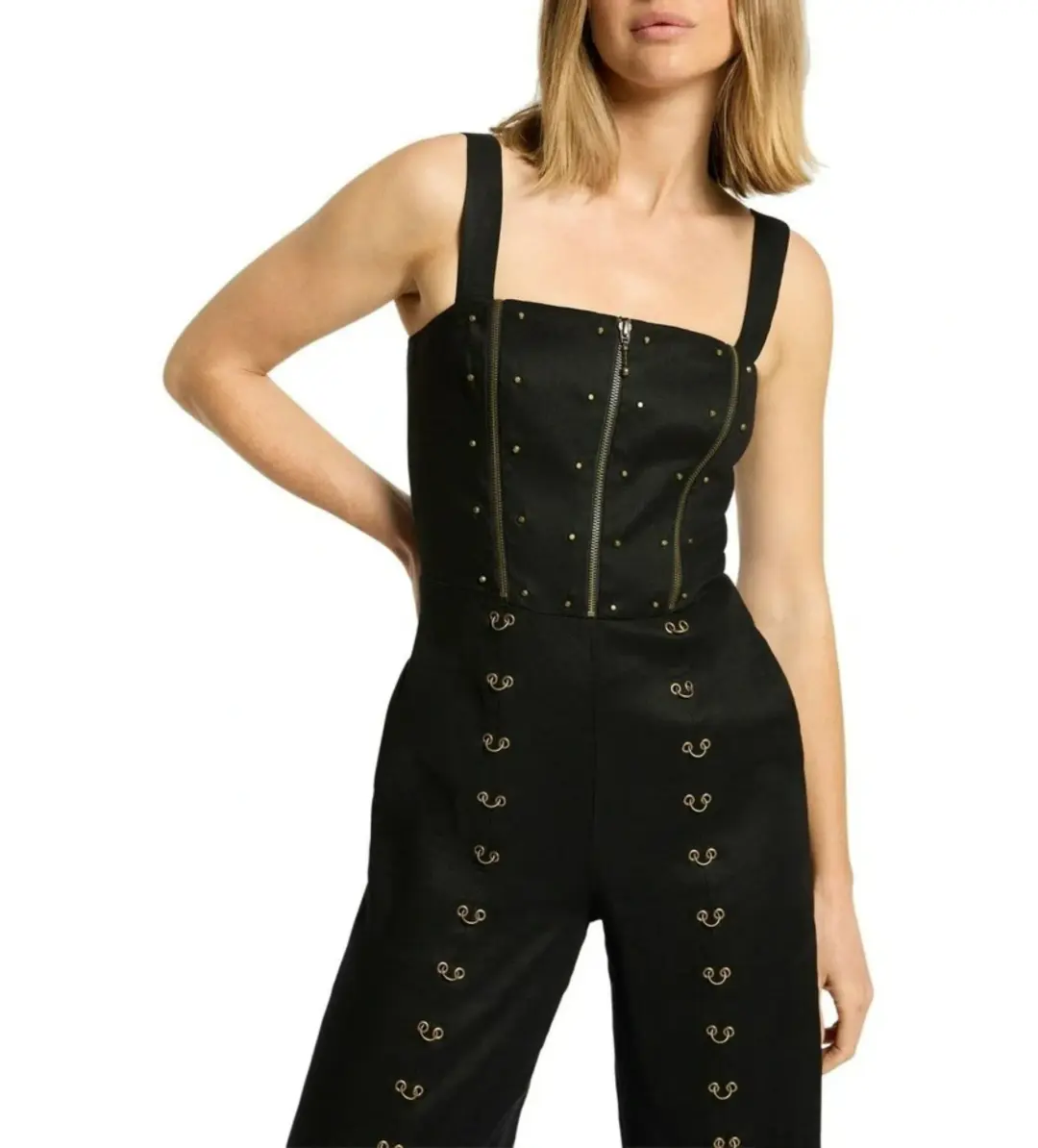 Sass & Bide Abstract After Dark Jumpsuit Black Size AU 10 for rent on The Volte - main image