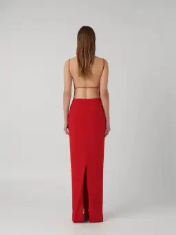 Effie Kats Gabbi Gown Cherry Red Size AU 10 for rent on The Volte - image 2