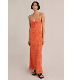 Bec & Bridge Cheri Maxi Dress Orange Size AU 8
