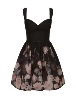Zimmermann Crush Picnic Mini Dress Black Floral Size 2 / AU 12 for rent on The Volte - image 1