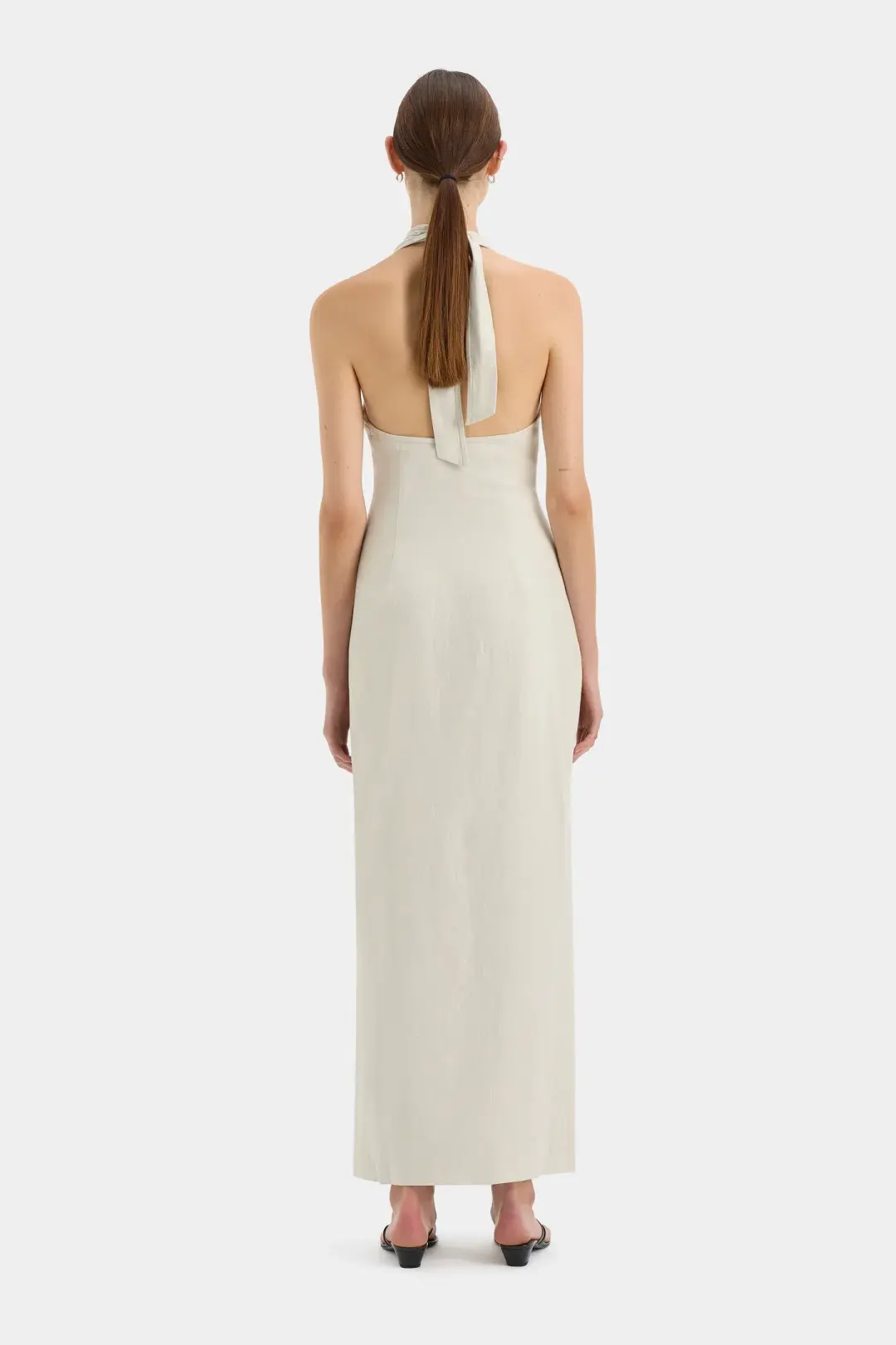 Sir the Label Affogato Halter Dress Ecru Size 12 for rent on The Volte - main image