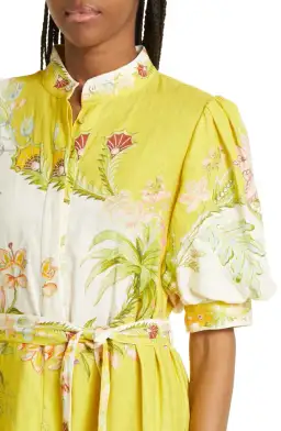 Alemais Ira Tiered Midi Dress Lemon/Cream Size AU 10 for rent on The Volte - image 14