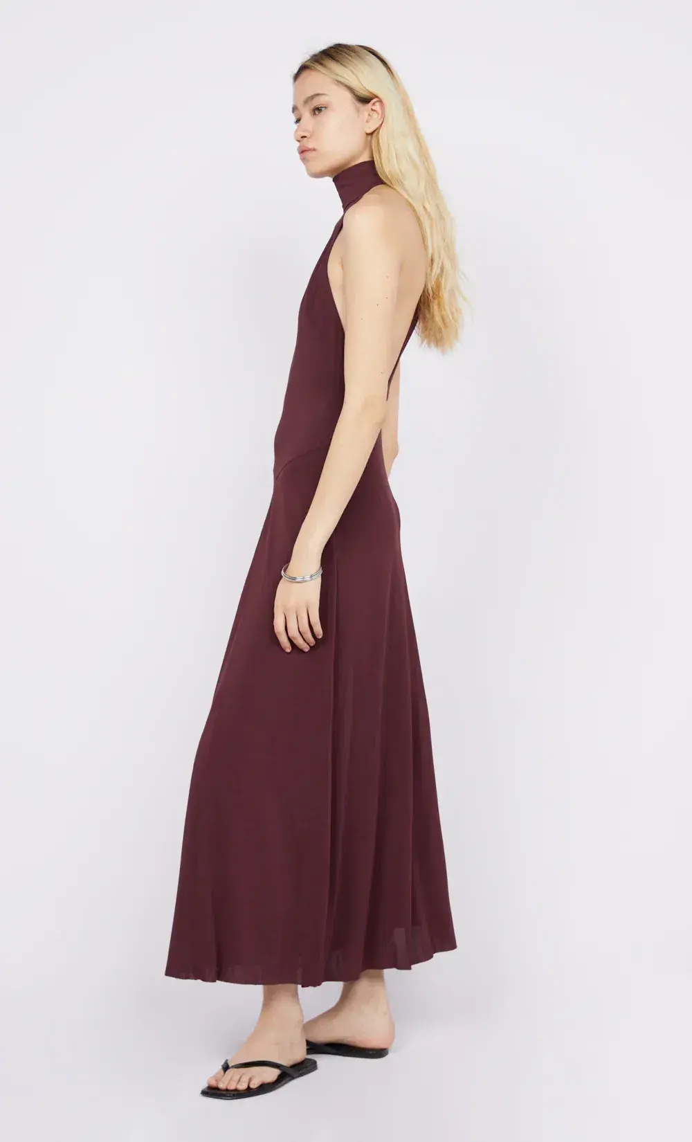 Bec & Bridge Cassian Racer Dress Deep Plum Size 10 for rent on The Volte - main image