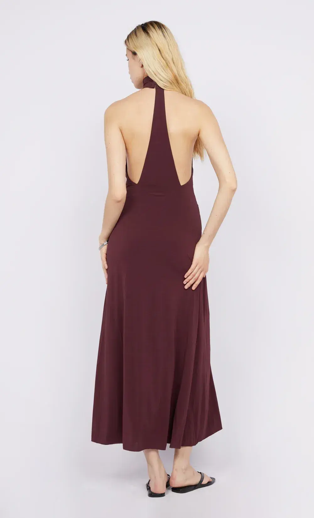 Bec & Bridge Cassian Racer Dress Deep Plum Size 10 for rent on The Volte - main image