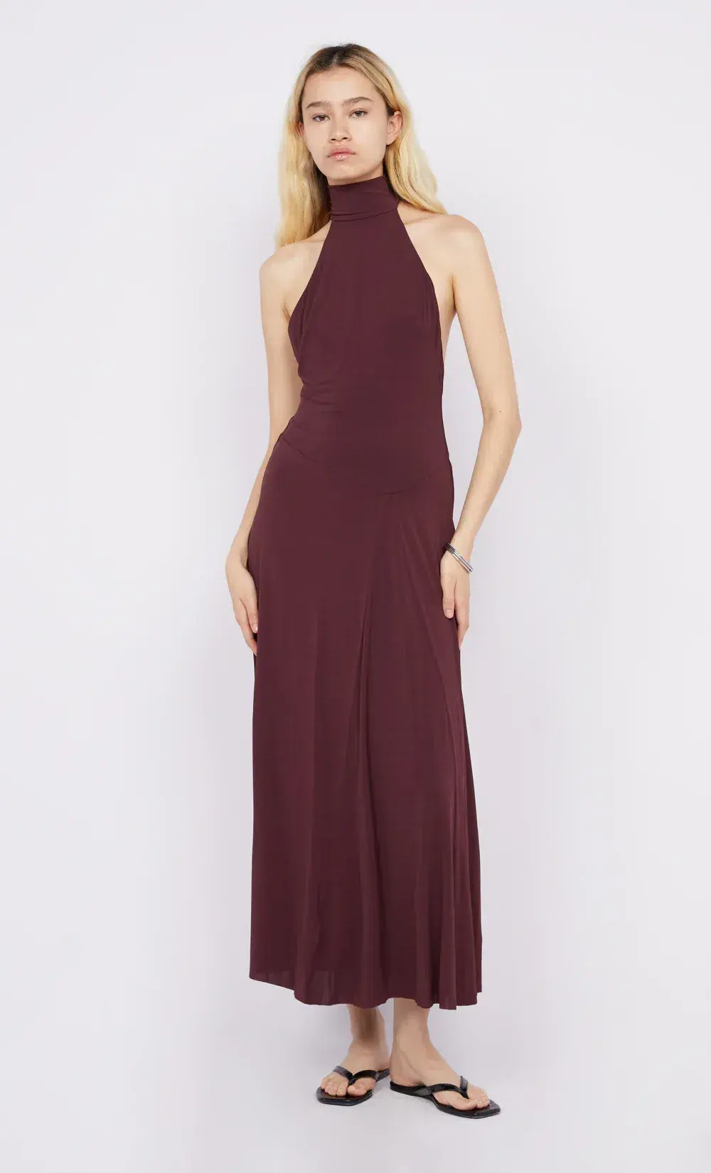 Bec & Bridge Cassian Racer Dress Deep Plum Size 10 for rent on The Volte - main image