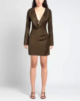 Cult Gaia Miley Long Sleeve Mini Dress Advieh Green Size AU 8