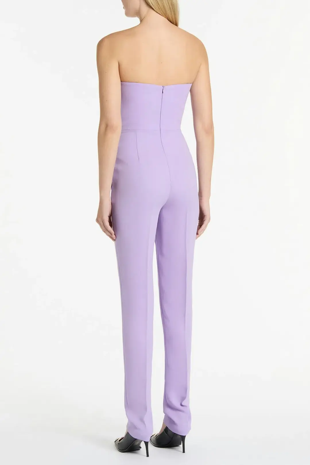 Carla Zampatti Strapless Jumpsuit with pockets Lilac/Purple Size 8 for rent on The Volte - main image