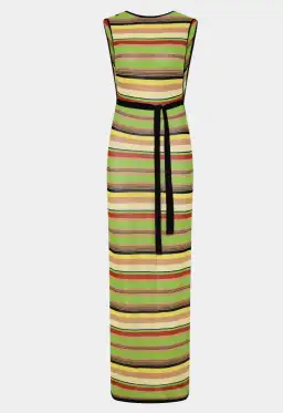 SIR the Label The Coastline Tie Dress in Palm Stripe Size 0 / 6 AUS for rent on The Volte - image 10
