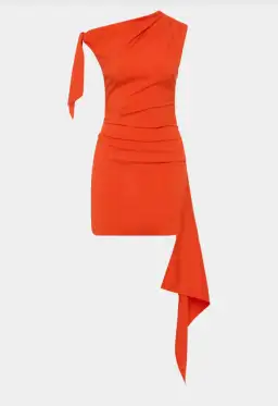SIR THE LABEL DAHLIA MINI DRESS IN TANGERINE SIZE 3/AU 12 for rent on The Volte - image 4