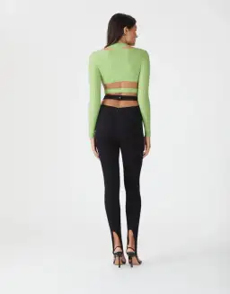 San Sloane Richards Rib Knit Top in Green Size 8 for rent on The Volte - image 3