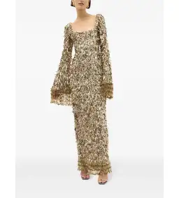 Rachel Gilbert Posie Gown Gold Size 10