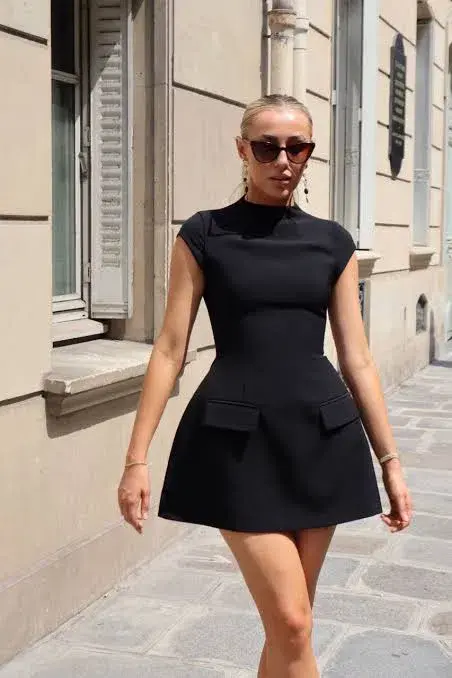 Odd Muse Ultimate Cap Sleeve Dress Black Size S / AU 8 for rent on The Volte - main image