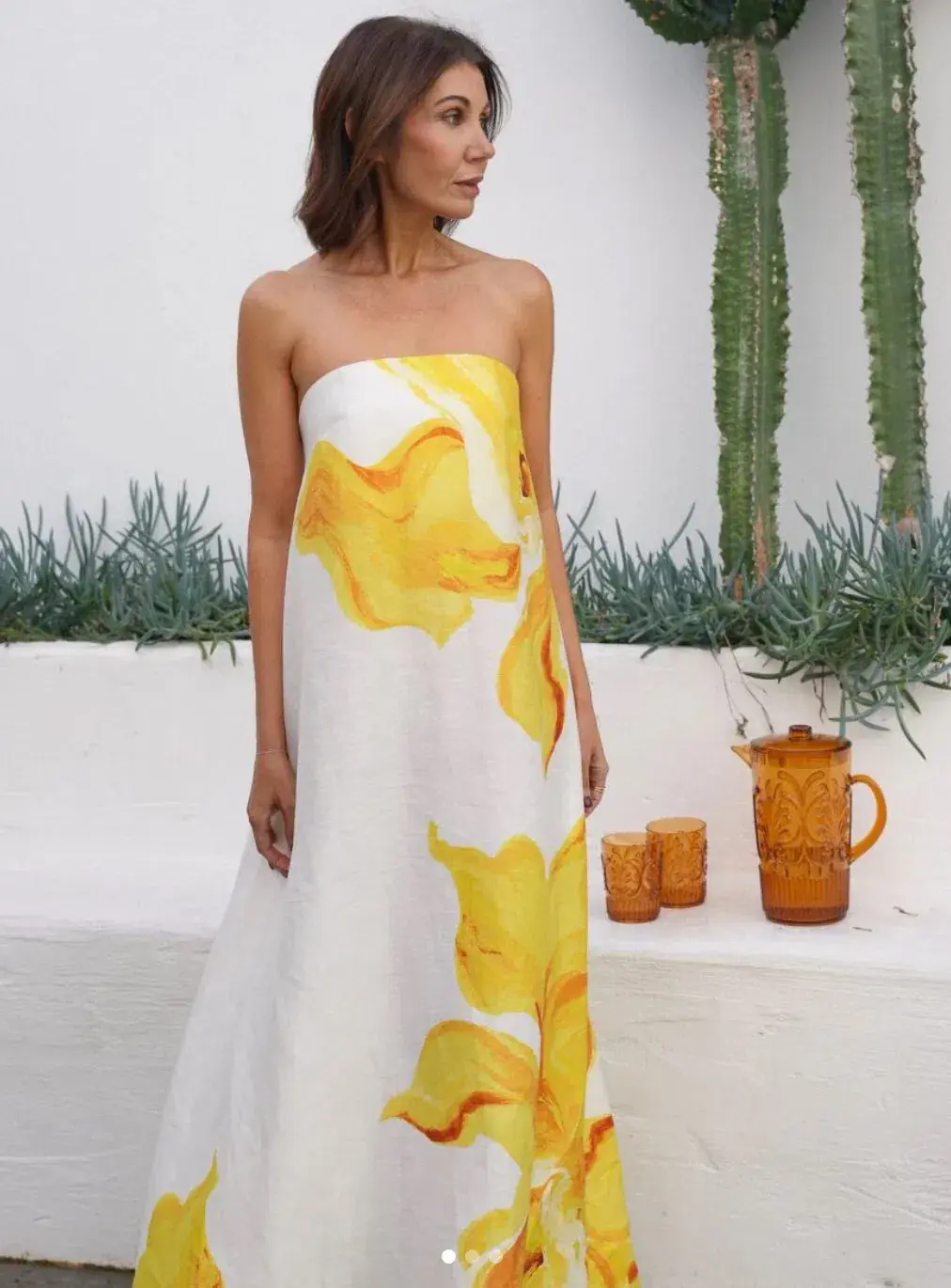 Acler Hopton Dress in Ivory Calla Lily Size AU 8 for rent on The Volte - main image