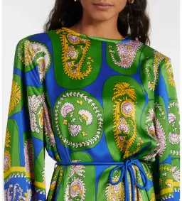 Alémais Gina Silk Midi Dress Print Size AU 16 for rent on The Volte - image 3