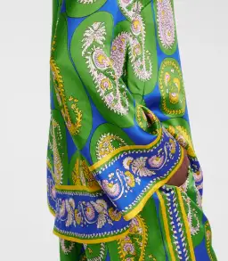 Alémais Gina Silk Satin Shirt and Wide Leg Pant Set Print Size AU 16 for rent on The Volte - image 3