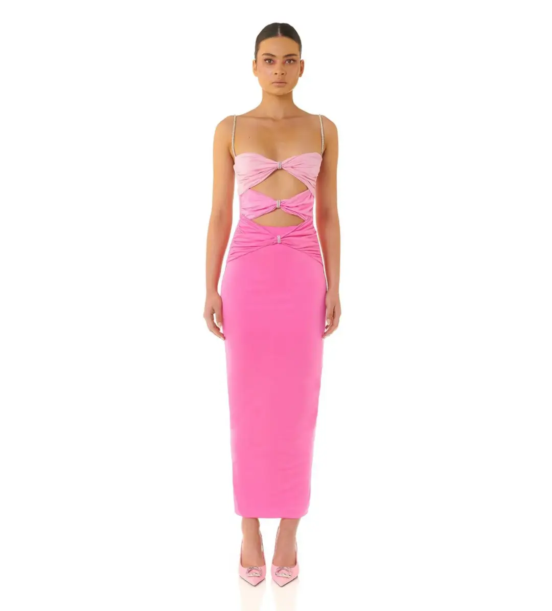 Eliya the Label Zora Dress in Pink Size XL / AU 14 for rent on The Volte - main image
