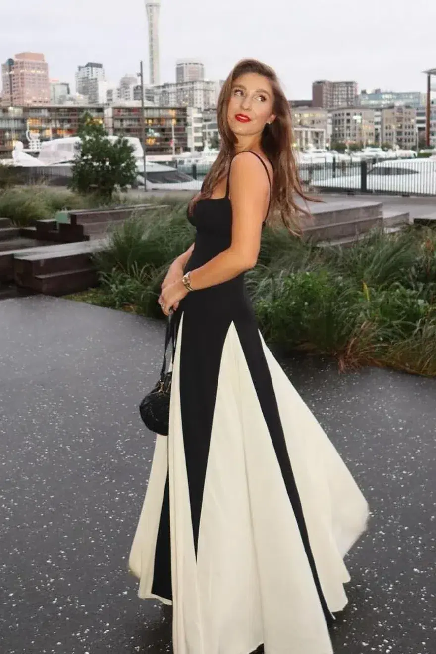 Arcina Ori Paloma Dress Black/White Size AU 8 for rent on The Volte - main image