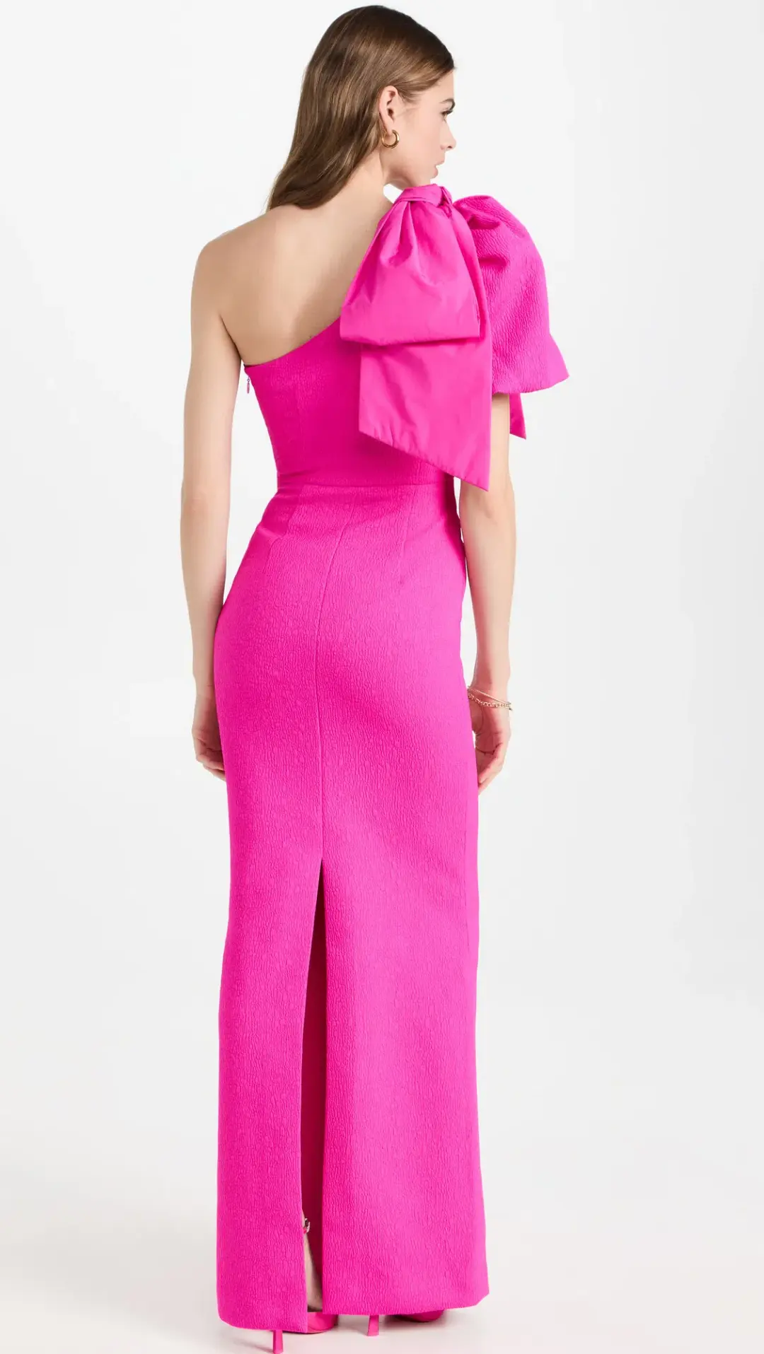 Rebecca Vallance Cecily Floor Length Gown Hot Pink Size 14 (altered) for rent on The Volte - main image
