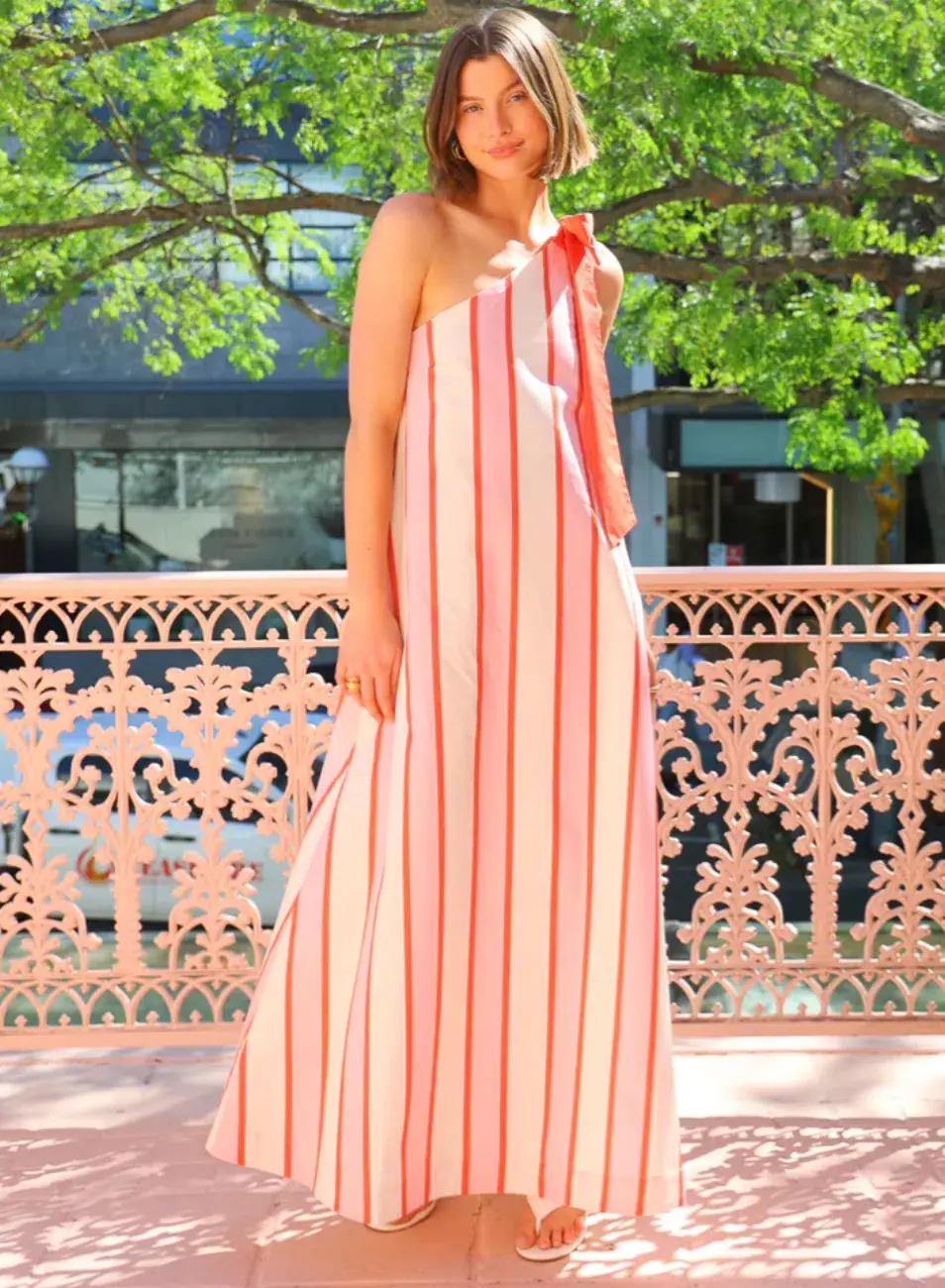 Aston Studio Mila Dress Hana Stripe Size 8 for rent on The Volte - main image