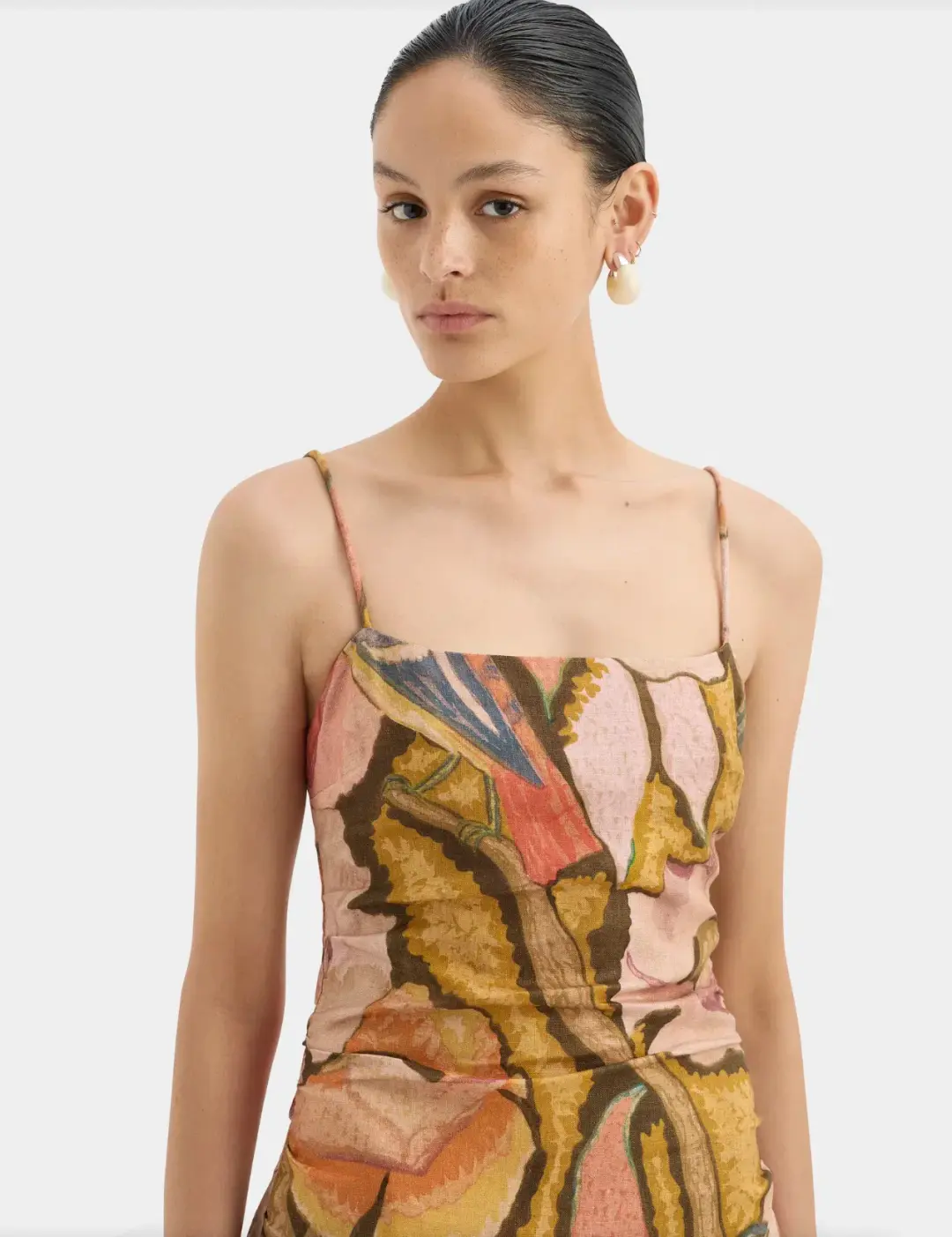 Sir the Label Talulah Column Dress Sanderling Floral Size 10 for rent on The Volte - main image