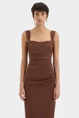 Sir the Label Dahlia Balconette Gown Chocolate Brown Size 10 for rent on The Volte - image 2