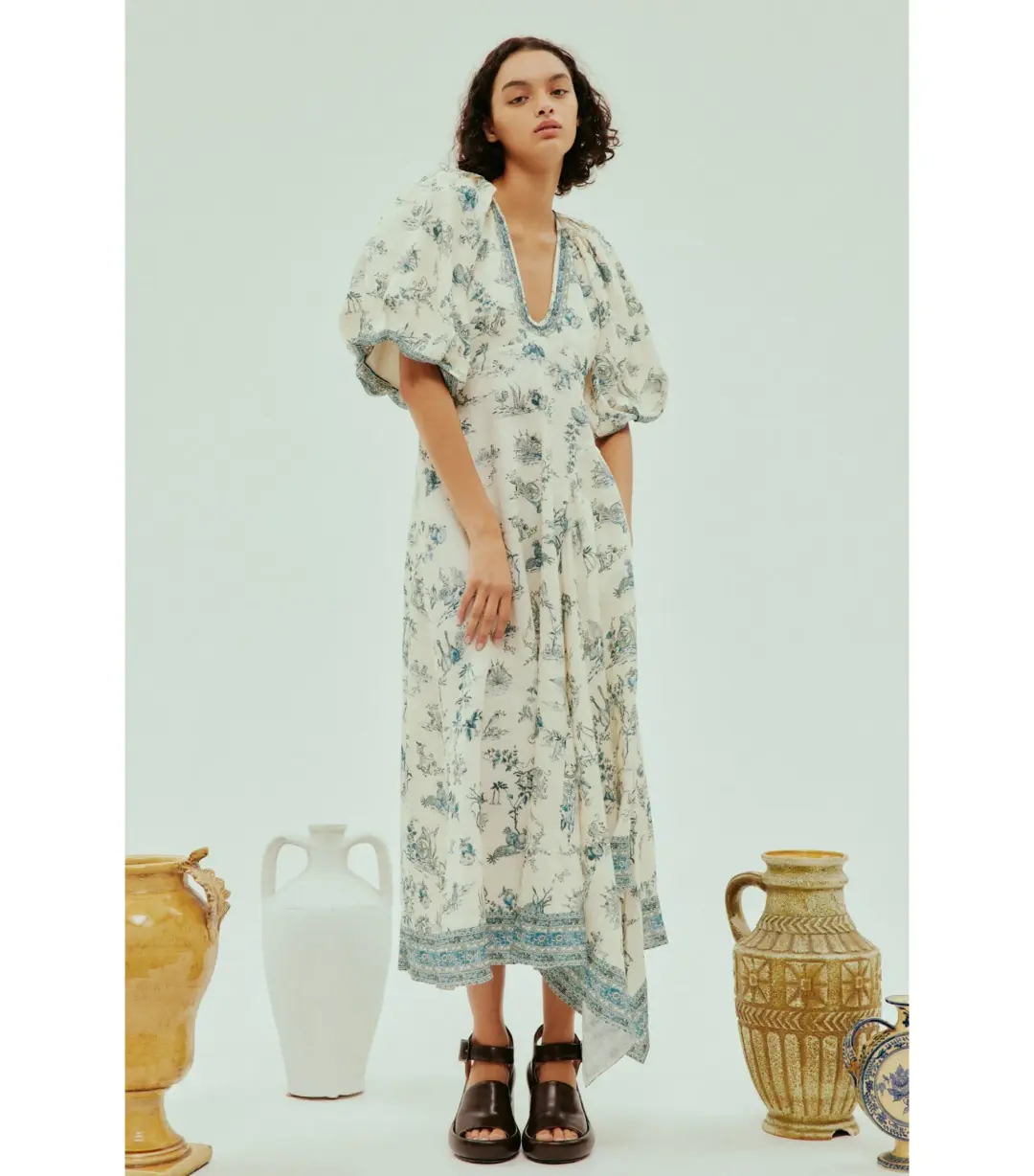 Alemais Casa Midi Dress Floral Size 14 for rent on The Volte - main image