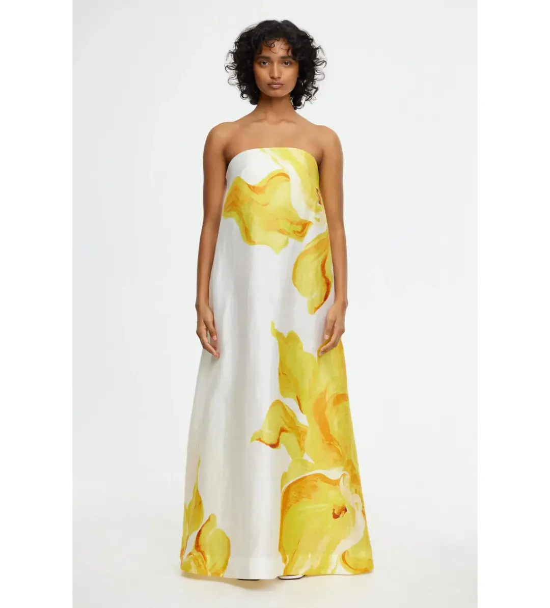 Acler Hopton Midi Dress in Ivory Calla Lily Size AU 10 for rent on The Volte - main image