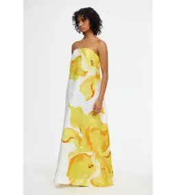 Acler Hopton Midi Dress in Ivory Calla Lily Size AU 10 for rent on The Volte - image 4