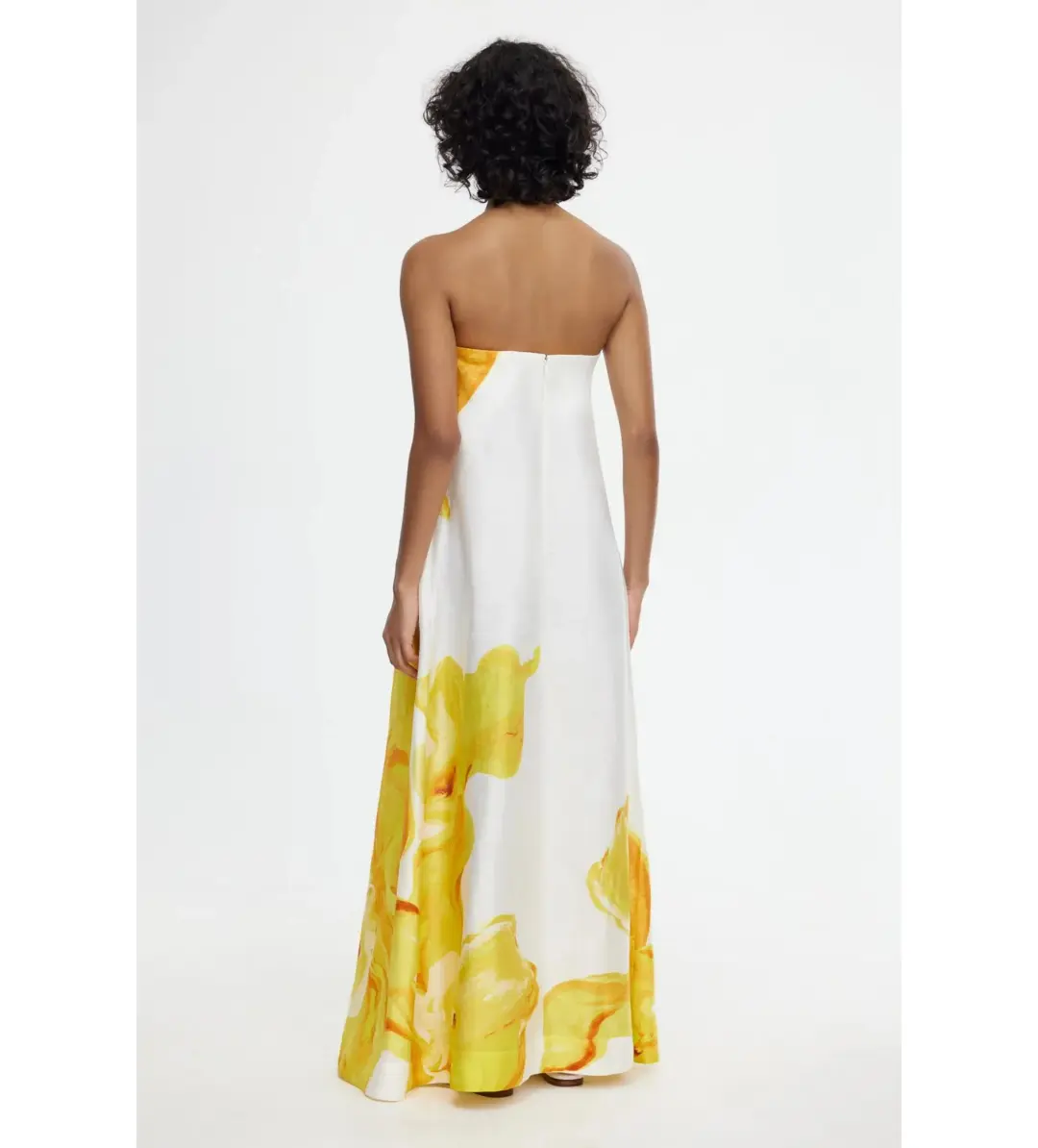 Acler Hopton Midi Dress in Ivory Calla Lily Size AU 10 for rent on The Volte - main image
