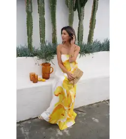 Acler Hopton Midi Dress in Ivory Calla Lily Size AU 14 for rent on The Volte - image 3