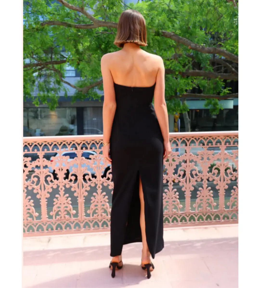 By Nicola Naomi Strapless Dress in Black Size AU 14 for rent on The Volte - main image