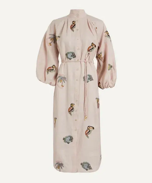 Alemais Vacay Mermaid Shirtdress Pink Size AU 10 for rent on The Volte - main image