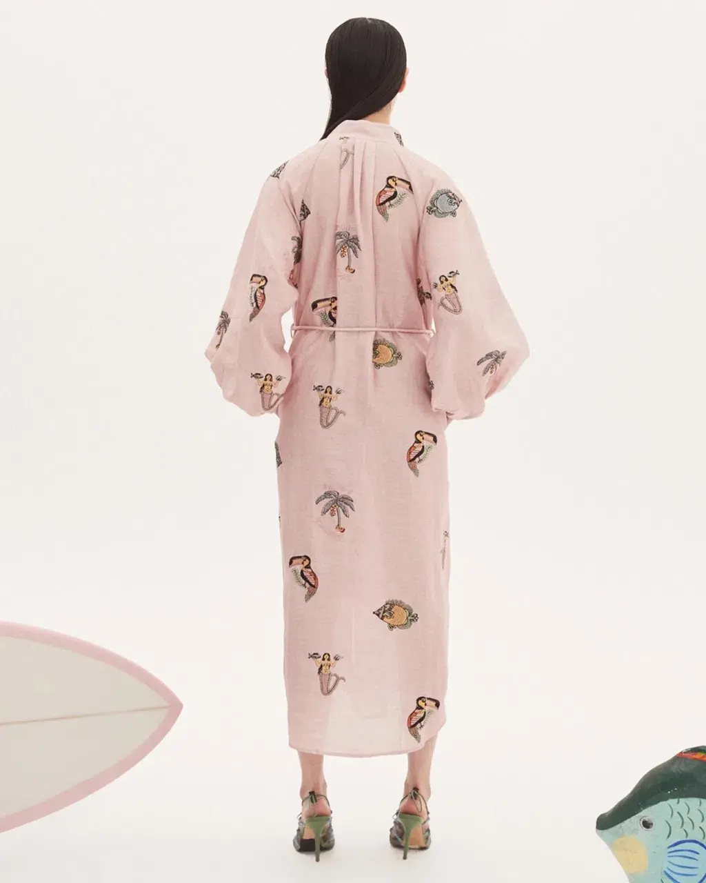 Alemais Vacay Mermaid Shirtdress Pink Size AU 10 for rent on The Volte - main image