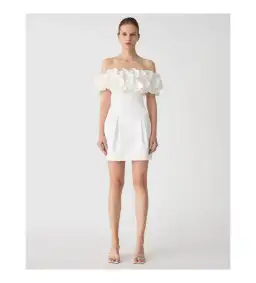 Misha Collection Amara Mini Dress Ivory Size AU 8
