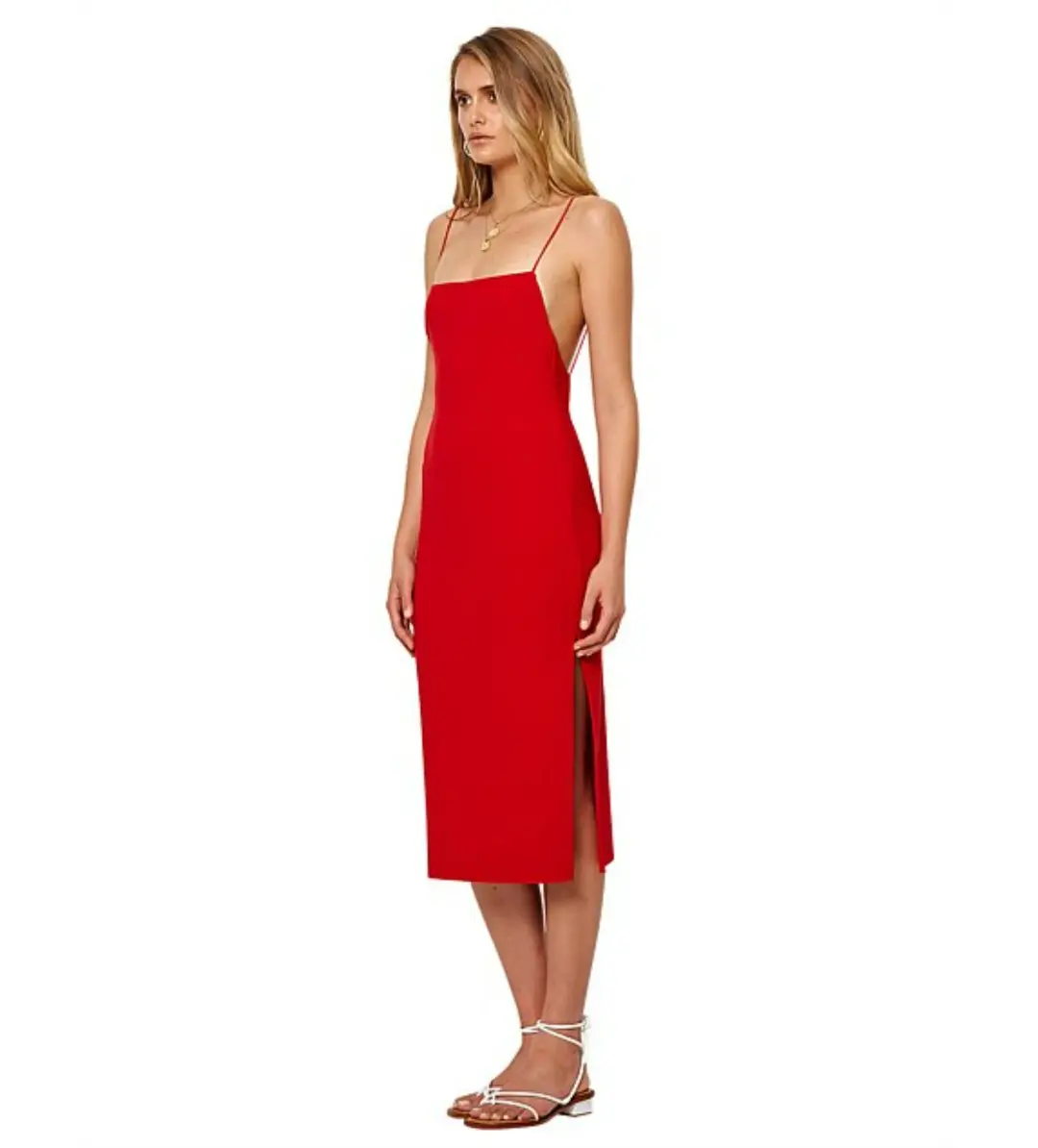 Bec & Bridge Marvellous Midi Dress Red Size AU 6 for rent on The Volte - main image