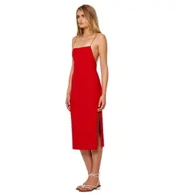 Bec & Bridge Marvellous Midi Dress Red Size AU 6 for rent on The Volte - image 2