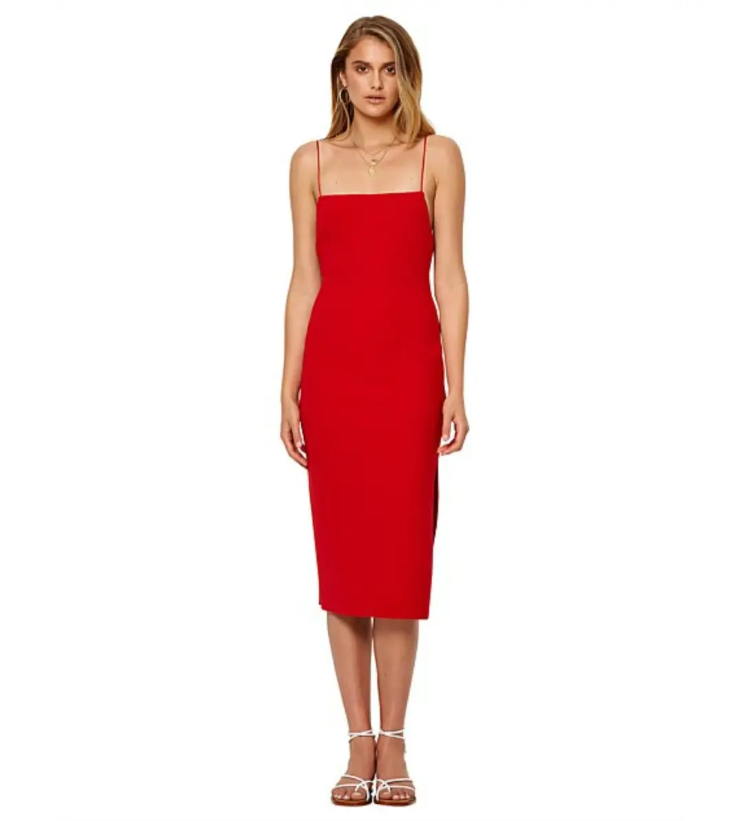 Bec & Bridge Marvellous Midi Dress Red Size AU 6 for rent on The Volte - main image