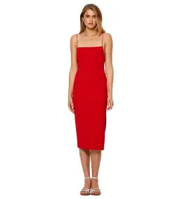 Bec & Bridge Marvellous Midi Dress Red Size AU 6 for rent on The Volte - image 1