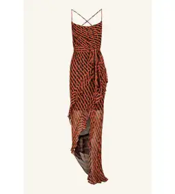 Shona Joy Martina Cowl Neck Asymmetrical Maxi Dress Martina Print Size AU 6 for rent on The Volte - image 3