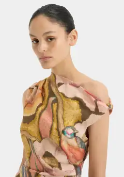 Sir the Label Talulah Knot Mini Dress Sanderling Floral Size 2 / AU 10 for rent on The Volte - image 5