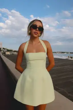 Odd Muse The Ultimate Muse Structured Mini Dress Lime Cream Size S / AU 8 for rent on The Volte - image 8