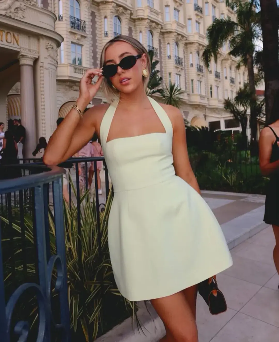 Odd Muse The Ultimate Muse Structured Mini Dress Lime Cream Size S / AU 8 for rent on The Volte - main image