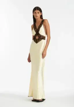 Sir The Label Aries Gown in Lemon Cream Size 3 / AU 12 for rent on The Volte - image 3