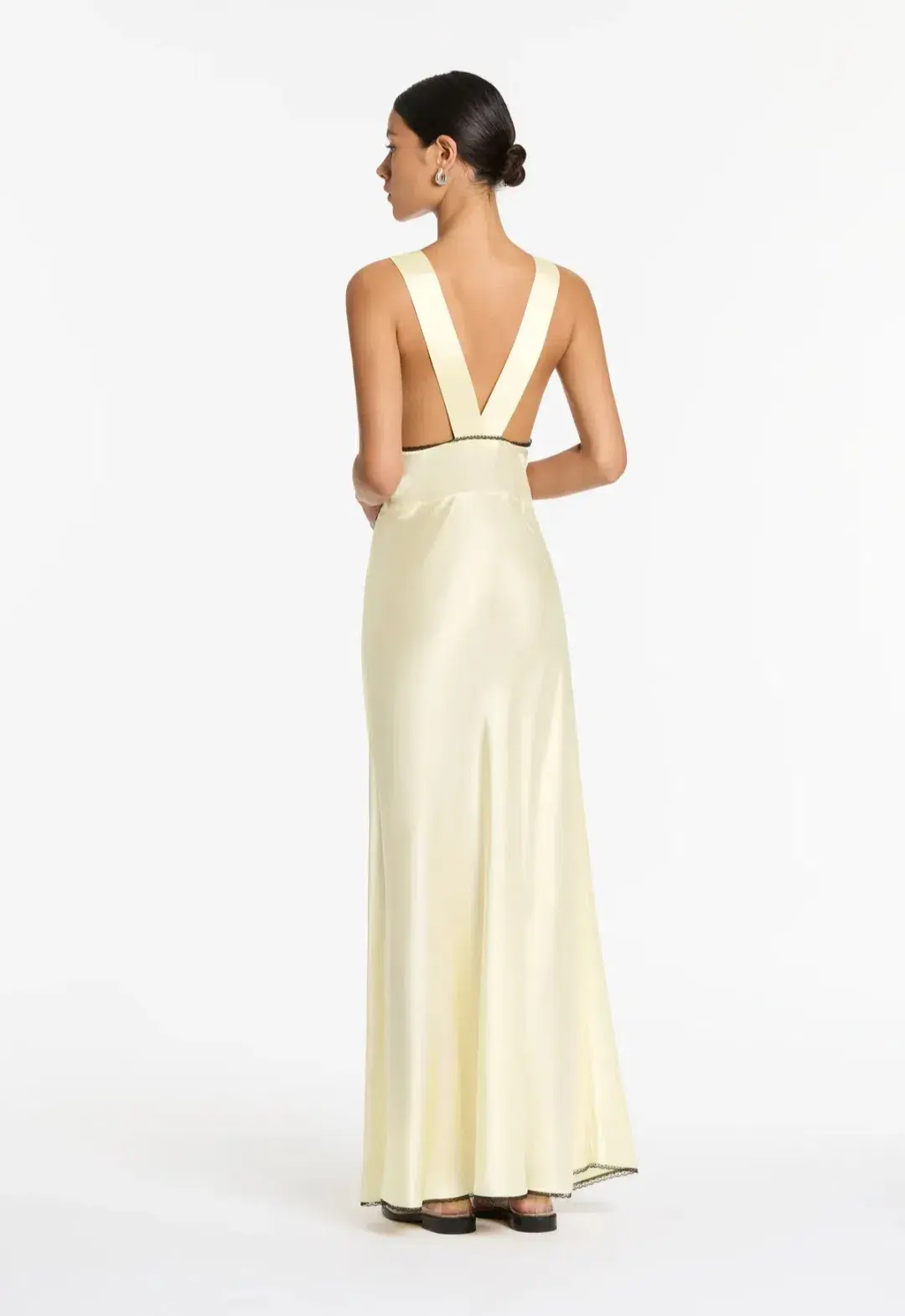 Sir The Label Aries Gown in Lemon Cream Size 3 / AU 12 for rent on The Volte - main image