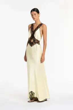 Sir The Label Aries Gown in Lemon Cream Size 3 / AU 12 for rent on The Volte - image 1