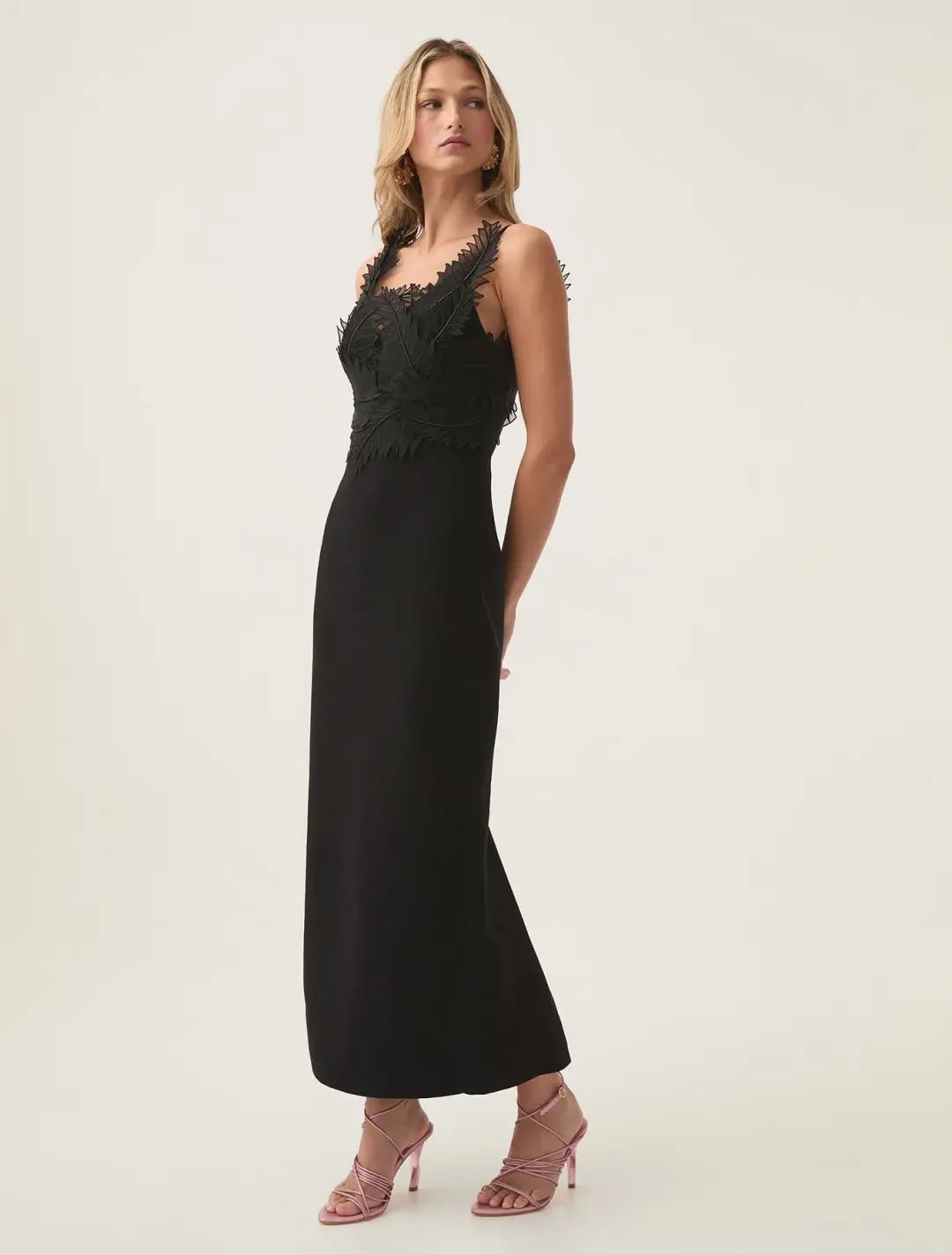 Aje Daisy Knit Maxi Dress in Black Size 10 for rent on The Volte - main image