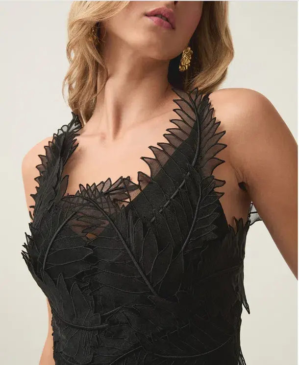 Aje Daisy Knit Maxi Dress in Black Size 10 for rent on The Volte - main image